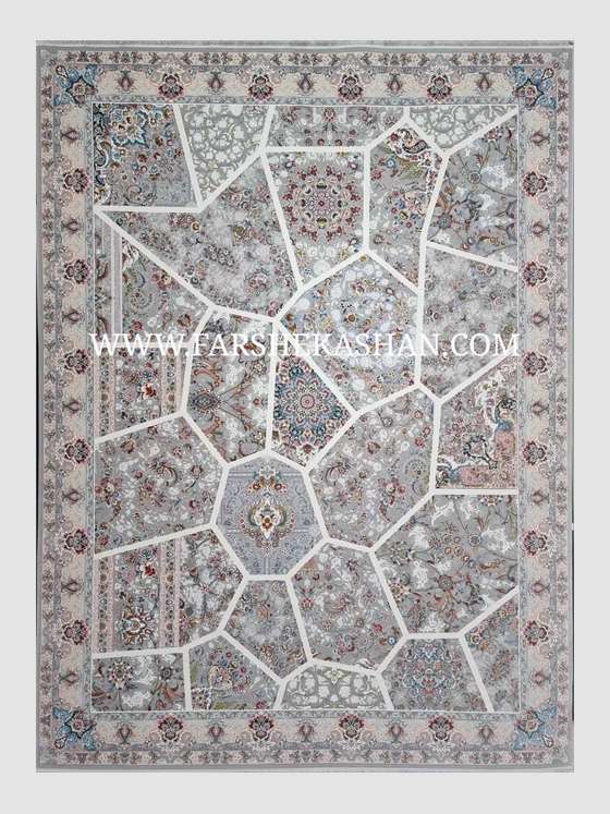فرش طرح آینه چهل تیکه